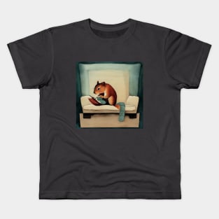 Knitting Squirrel Kids T-Shirt